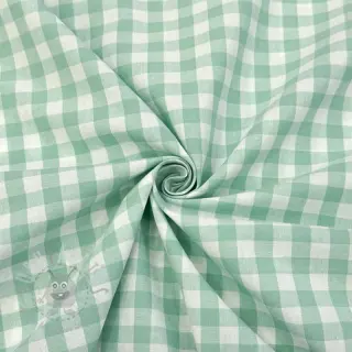 Puuvillakangas Check mint
