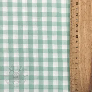 Puuvillakangas Check mint