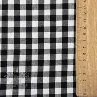 Puuvillakangas Check black