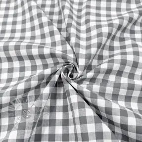 Puuvillakangas Check grey