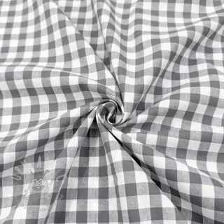 Puuvillakangas Check grey