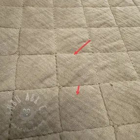 Kaksinkertainen harsokangas/musliini QUILT beige 2. laatuluokka