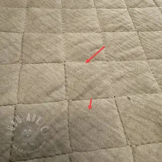Kaksinkertainen harsokangas/musliini QUILT beige 2. laatuluokka