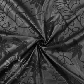 Vaatetuksen tekonahka Flowers design C