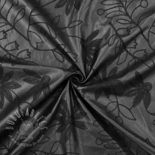 Vaatetuksen tekonahka Flowers design C