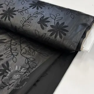 Vaatetuksen tekonahka Flowers design C