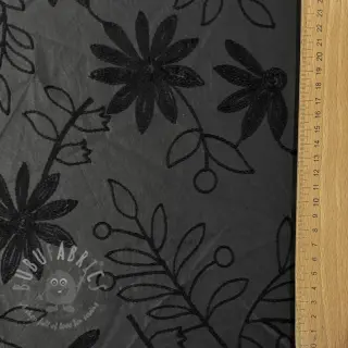 Vaatetuksen tekonahka Flowers design C