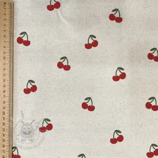 Sisustuskangas Linenlook Cherries natural