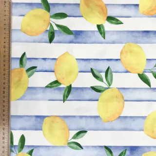 Dekoračná látka Lemons blue digital print