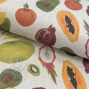 Sisustuskangas Linenlook Fruit digital print