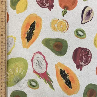 Sisustuskangas Linenlook Fruit digital print