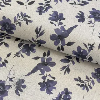Sisustuskangas Linenlook Night flowers digital print