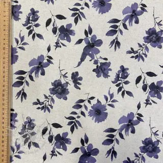 Sisustuskangas Linenlook Night flowers digital print