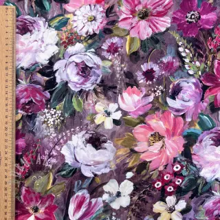 Sisustuskangas Oil painting flowers mauve digital print
