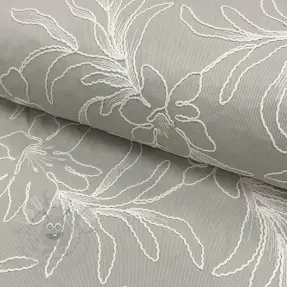 Puuvillakangas EMBROIDERY GABARDINE Luana grey