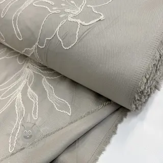 Puuvillakangas EMBROIDERY GABARDINE Luana grey