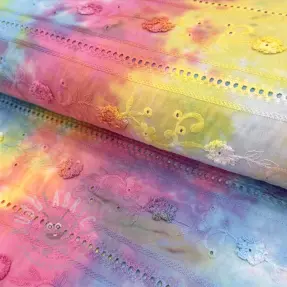 Puuvillakangas EMBROIDERY Tie dye Della design B