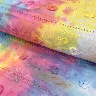 Puuvillakangas EMBROIDERY Tie dye Della design B