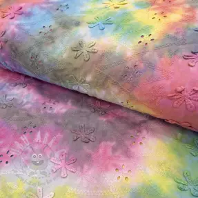 Puuvillakangas EMBROIDERY Tie dye Della design A