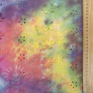 Puuvillakangas EMBROIDERY Tie dye Della design Ja