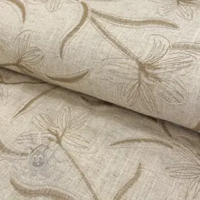 Viskoosi pellavalla Desert flowers design C