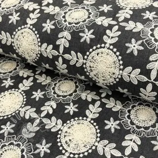 Puuvillakangas JEANS EMBROIDERY Niva design D