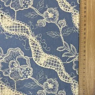 Puuvillakangas JEANS EMBROIDERY Flora design B