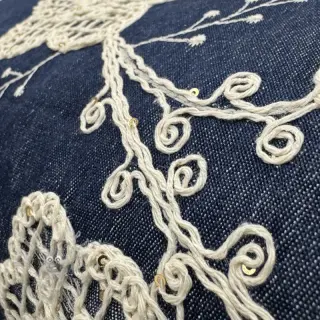Puuvillakangas JEANS EMBROIDERY Flora design C