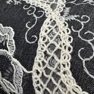 Puuvillakangas JEANS EMBROIDERY Flora design E