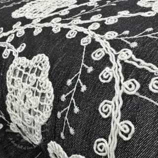 Puuvillakangas JEANS EMBROIDERY Flora design F