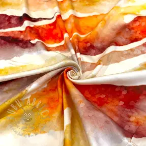 Viskoosi SATIN Chloe red digital print