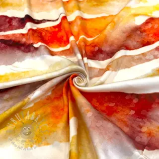 Viskoosi SATIN Chloe red digital print