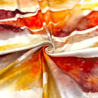 Viskóza SATIN Chloe red digital print