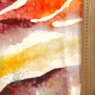 Viskoosi SATIN Chloe red digital print