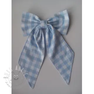 Puuvillakangas Check light blue