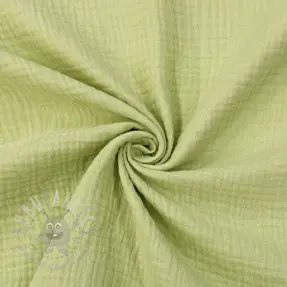Kaksinkertainen harsokangas/musliini soft green ORGANIC