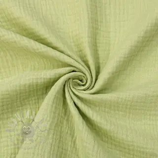 Kaksinkertainen harsokangas/musliini soft green ORGANIC
