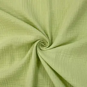 Dvojitá gázovina/mušelín soft green