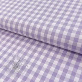 Puuvillakangas Check lilac