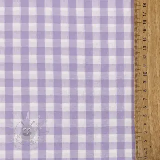 Puuvillakangas Check lilac