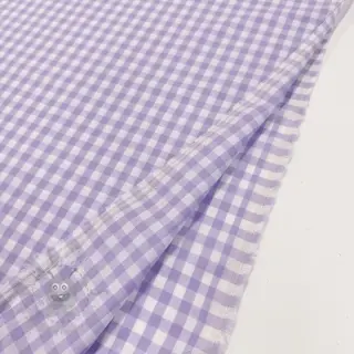 Puuvillakangas Check lilac