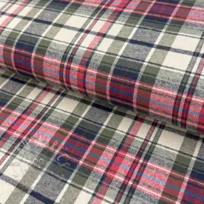 Puuvillakangas YARN DYED CHECK BRUSHED pickle