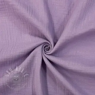 Kaksinkertainen harsokangas/musliini dark lilac ORGANIC